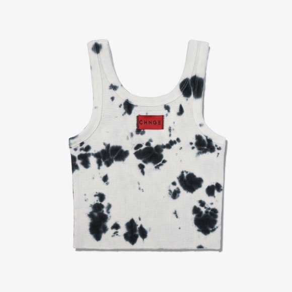 CHNGE Tie Dye Logo Ribbed Crop Tank - Picture 4 of 4